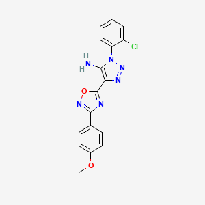 molecular formula C18H15ClN6O2 B2530533 1-(2-chlorophenyl)-4-(3-(4-ethoxyphenyl)-1,2,4-oxadiazol-5-yl)-1H-1,2,3-triazol-5-amine CAS No. 899950-16-4