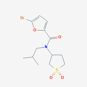 molecular formula C13H18BrNO4S B2530535 5-bromo-N-(1,1-dioxo-1lambda6-thiolan-3-yl)-N-(2-methylpropyl)furan-2-carboxamide CAS No. 874788-32-6