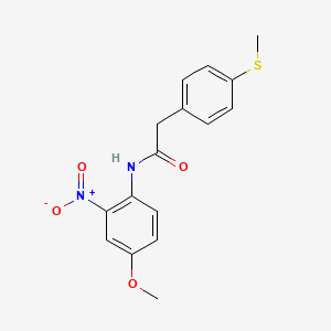 molecular formula C16H16N2O4S B2530538 N-(4-methoxy-2-nitrophenyl)-2-(4-(methylthio)phenyl)acetamide CAS No. 942007-78-5