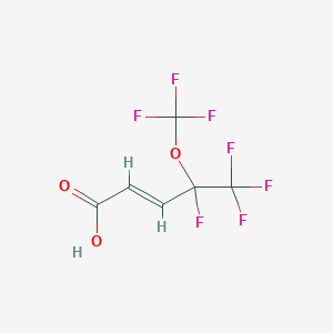 molecular formula C6H3F7O3 B2530541 4,5,5,5-Tetrafluoro-4-(trifluoromethoxy)pent-2-enoic acid CAS No. 261760-20-7