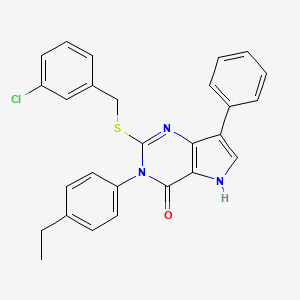 2-((3-chlorobenzyl)thio)-3-(4-ethylphenyl)-7-phenyl-3H-pyrrolo[3,2-d]pyrimidin-4(5H)-one