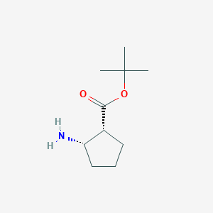 molecular formula C10H19NO2 B2530545 tert-butyl (1R,2S)-2-aminocyclopentanecarboxylate CAS No. 1071428-75-5; 158414-42-7