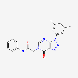 molecular formula C21H20N6O2 B2530546 2-[3-(3,5-dimethylphenyl)-7-oxotriazolo[4,5-d]pyrimidin-6-yl]-N-methyl-N-phenylacetamide CAS No. 872591-22-5