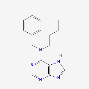 molecular formula C16H19N5 B2530551 N-benzyl-N-butyl-9H-purin-6-amine CAS No. 113650-40-1