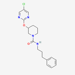 molecular formula C19H23ClN4O2 B2530561 3-((5-chloropyrimidin-2-yl)oxy)-N-(3-phenylpropyl)piperidine-1-carboxamide CAS No. 2034331-11-6