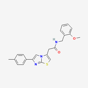 molecular formula C22H21N3O2S B2530567 N-(2-甲氧基苄基)-2-(6-(对甲苯基)咪唑并[2,1-b]噻唑-3-基)乙酰胺 CAS No. 897463-23-9