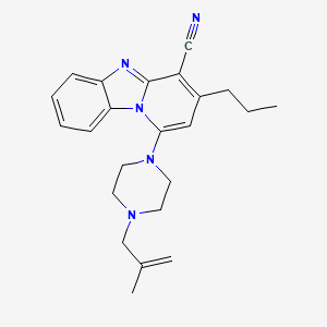 molecular formula C23H27N5 B2530577 1-[4-(2-Methylprop-2-enyl)piperazin-1-yl]-3-propylpyrido[1,2-a]benzimidazole-4-carbonitrile CAS No. 612522-83-5