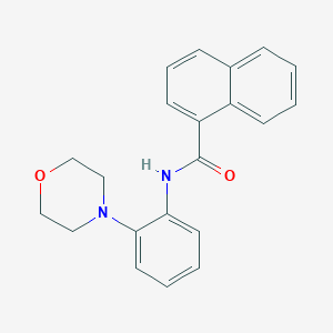molecular formula C21H20N2O2 B253058 N-[2-(4-morpholinyl)phenyl]-1-naphthamide 