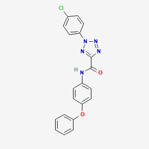 molecular formula C20H14ClN5O2 B2530593 2-(4-chlorophenyl)-N-(4-phenoxyphenyl)-2H-tetrazole-5-carboxamide CAS No. 1396878-99-1