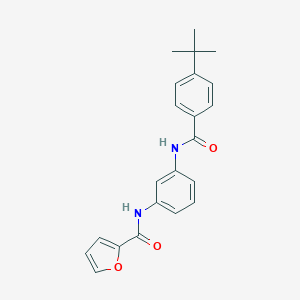 molecular formula C22H22N2O3 B253060 N-{3-[(4-tert-butylbenzoyl)amino]phenyl}-2-furamide 