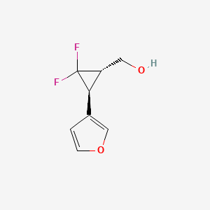 molecular formula C8H8F2O2 B2530605 [(1S,3S)-2,2-二氟-3-(呋喃-3-基)环丙基]甲醇 CAS No. 2350481-93-3
