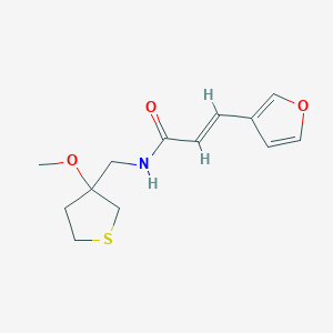 molecular formula C13H17NO3S B2530608 (E)-3-(furan-3-yl)-N-((3-methoxytetrahydrothiophen-3-yl)methyl)acrylamide CAS No. 1798402-08-0