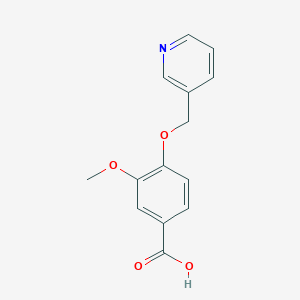molecular formula C14H13NO4 B2530614 3-Methoxy-4-(pyridin-3-ylmethoxy)benzoic acid CAS No. 926258-44-8