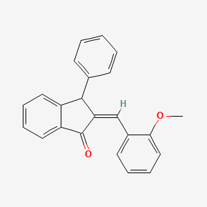 molecular formula C23H18O2 B2530618 (2Z)-2-[(2-methoxyphenyl)methylidene]-3-phenyl-2,3-dihydro-1H-inden-1-one CAS No. 337921-79-6
