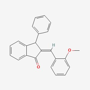 molecular formula C23H18O2 B2530618 (2Z)-2-[(2-甲氧基苯基)亚甲基]-3-苯基-2,3-二氢-1H-茚满-1-酮 CAS No. 337921-79-6