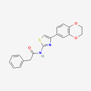N-[4-(2,3-dihydro-1,4-benzodioxin-6-yl)-1,3-thiazol-2-yl]-2-phenylacetamide