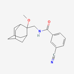 molecular formula C20H24N2O2 B2530624 3-氰基-N-(((1R,3S,5r,7r)-2-甲氧基金刚烷-2-基)甲基)苯甲酰胺 CAS No. 1797727-20-8