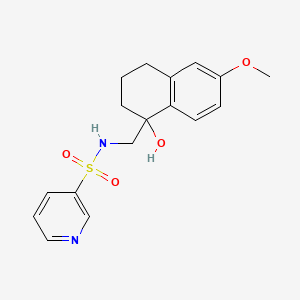 molecular formula C17H20N2O4S B2530627 N-((1-hydroxy-6-methoxy-1,2,3,4-tetrahydronaphthalen-1-yl)methyl)pyridine-3-sulfonamide CAS No. 2034443-00-8