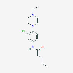 molecular formula C17H26ClN3O B253063 N-[3-chloro-4-(4-ethylpiperazin-1-yl)phenyl]pentanamide 