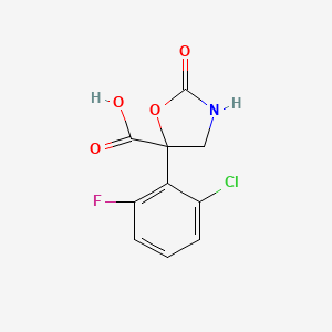 B2530634 5-(2-Chloro-6-fluorophenyl)-2-oxo-1,3-oxazolidine-5-carboxylic acid CAS No. 2248286-26-0