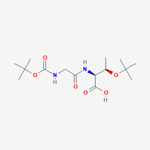 molecular formula C15H28N2O6 B2530638 (2S,3R)-3-[(2-Methylpropan-2-yl)oxy]-2-[[2-[(2-methylpropan-2-yl)oxycarbonylamino]acetyl]amino]butanoic acid CAS No. 2375249-17-3