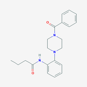 molecular formula C21H25N3O2 B253064 N-[2-(4-benzoylpiperazin-1-yl)phenyl]butanamide 
