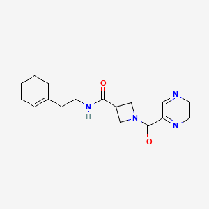 N-(2-(cyclohex-1-en-1-yl)ethyl)-1-(pyrazine-2-carbonyl)azetidine-3-carboxamide