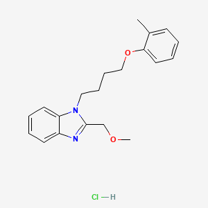 molecular formula C20H25ClN2O2 B2530643 2-(methoxymethyl)-1-[4-(2-methylphenoxy)butyl]-1H-1,3-benzodiazole hydrochloride CAS No. 1051941-74-2