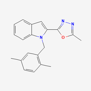 molecular formula C20H19N3O B2530652 1-(2,5-dimethylbenzyl)-2-(5-methyl-1,3,4-oxadiazol-2-yl)-1H-indole CAS No. 923233-27-6