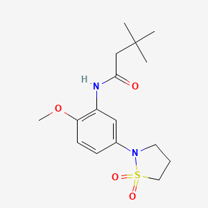N-(5-(1,1-dioxidoisothiazolidin-2-yl)-2-methoxyphenyl)-3,3-dimethylbutanamide