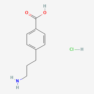 molecular formula C10H14ClNO2 B2530681 4-(3-Aminopropyl)benzoic acid;hydrochloride CAS No. 79093-92-8