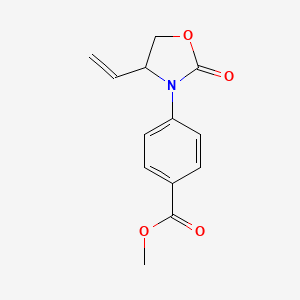 molecular formula C13H13NO4 B2530682 Methyl 4-(4-ethenyl-2-oxo-1,3-oxazolidin-3-yl)benzoate CAS No. 220060-58-2