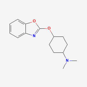 molecular formula C15H20N2O2 B2530690 4-(1,3-benzoxazol-2-yloxy)-N,N-dimethylcyclohexan-1-amine CAS No. 2197938-22-8