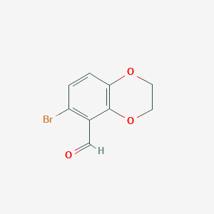 molecular formula C9H7BrO3 B2530698 6-Bromo-2,3-dihydro-1,4-benzodioxin-5-carbaldehyde CAS No. 249636-65-5