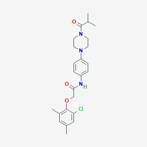 molecular formula C24H30ClN3O3 B253070 2-(2-chloro-4,6-dimethylphenoxy)-N-[4-(4-isobutyryl-1-piperazinyl)phenyl]acetamide 