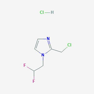 molecular formula C6H8Cl2F2N2 B2530703 2-(chloromethyl)-1-(2,2-difluoroethyl)-1H-imidazole hydrochloride CAS No. 135206-97-2