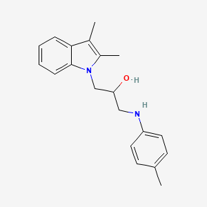 molecular formula C20H24N2O B2530716 1-(2,3-二甲基吲哚-1-基)-3-(4-甲基苯胺基)丙烷-2-醇 CAS No. 315247-78-0