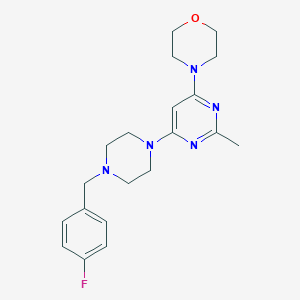molecular formula C20H26FN5O B2530717 4-(6-{4-[(4-Fluorophenyl)methyl]piperazin-1-yl}-2-methylpyrimidin-4-yl)morpholine CAS No. 2415552-57-5