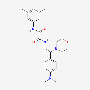 molecular formula C24H32N4O3 B2530728 N1-(2-(4-(dimethylamino)phenyl)-2-morpholinoethyl)-N2-(3,5-dimethylphenyl)oxalamide CAS No. 899957-11-0