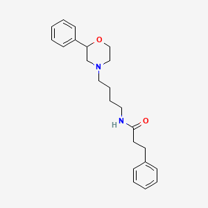 3-phenyl-N-(4-(2-phenylmorpholino)butyl)propanamide