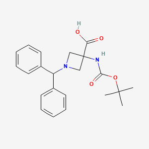 3-{[(Tert-butoxy)carbonyl]amino}-1-(diphenylmethyl)azetidine-3-carboxylic acid