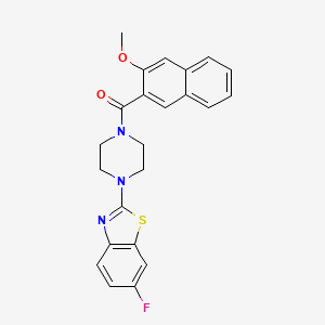molecular formula C23H20FN3O2S B2530748 (4-(6-Fluorobenzo[d]thiazol-2-yl)piperazin-1-yl)(3-methoxynaphthalen-2-yl)methanone CAS No. 897472-50-3