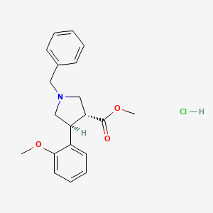 molecular formula C20H24ClNO3 B2530749 Trans-methyl 1-benzyl-4-(2-methoxyphenyl)pyrrolidine-3-carboxylate hydrochloride CAS No. 2453296-64-3