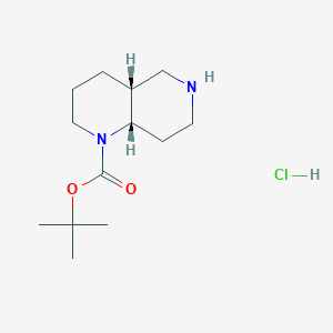 molecular formula C13H25ClN2O2 B2530755 Tert-butyl (4aR,8aS)-3,4,4a,5,6,7,8,8a-octahydro-2H-1,6-naphthyridine-1-carboxylate;hydrochloride CAS No. 2219368-65-5