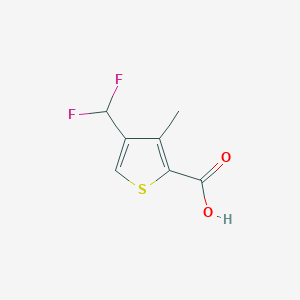 molecular formula C7H6F2O2S B2530757 4-(Difluoromethyl)-3-methylthiophene-2-carboxylic acid CAS No. 2248349-06-4