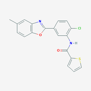 N-[2-chloro-5-(5-methyl-1,3-benzoxazol-2-yl)phenyl]thiophene-2-carboxamide