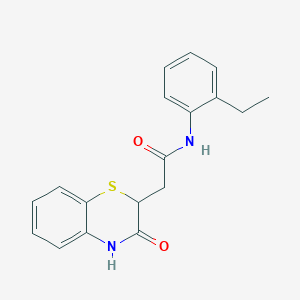molecular formula C18H18N2O2S B2530763 N-(2-ethylphenyl)-2-(3-oxo-3,4-dihydro-2H-1,4-benzothiazin-2-yl)acetamide CAS No. 299954-15-7