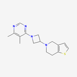 molecular formula C16H20N4S B2530767 5-[1-(5,6-Dimethylpyrimidin-4-yl)azetidin-3-yl]-6,7-dihydro-4H-thieno[3,2-c]pyridine CAS No. 2380040-69-5