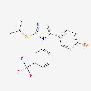 molecular formula C19H16BrF3N2S B2530775 5-(4-bromophenyl)-2-(isopropylthio)-1-(3-(trifluoromethyl)phenyl)-1H-imidazole CAS No. 1226433-12-0