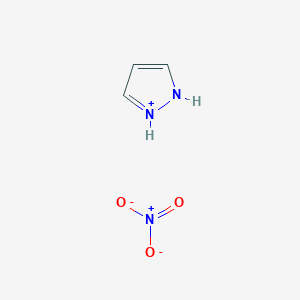 molecular formula C3H5N3O3 B2530778 1H-pyrazol-2-ium;nitrate CAS No. 1009351-00-1